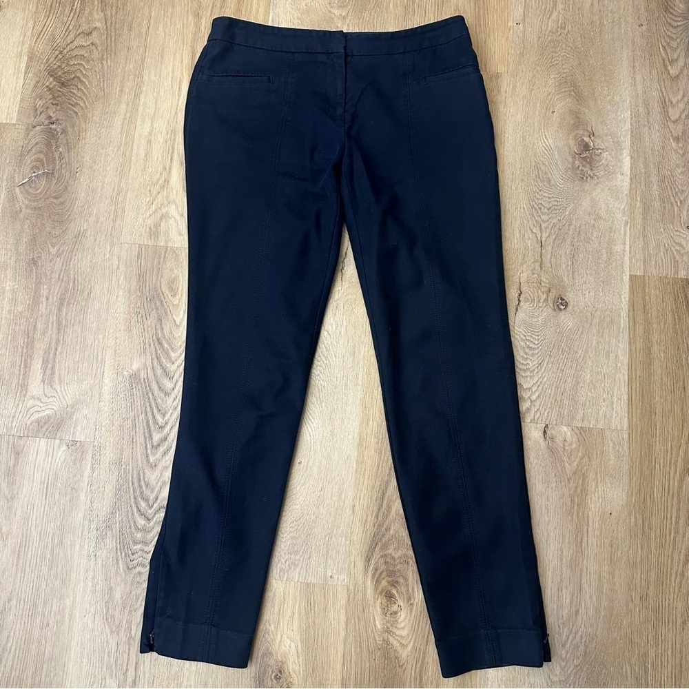 Anne Klein Navy Straight Leg Trousers
